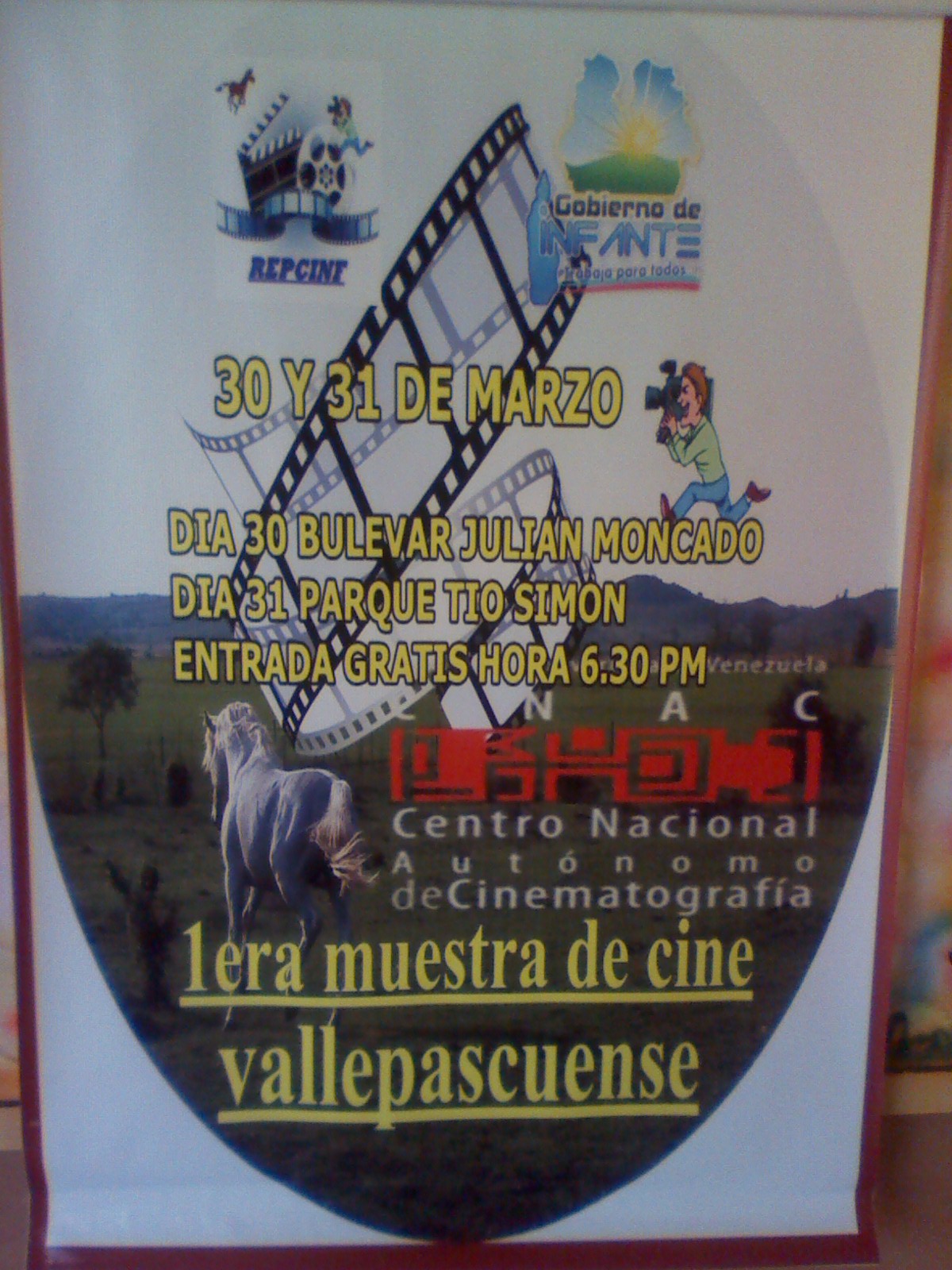 Realizarán primera muestra de cine vallepascuense