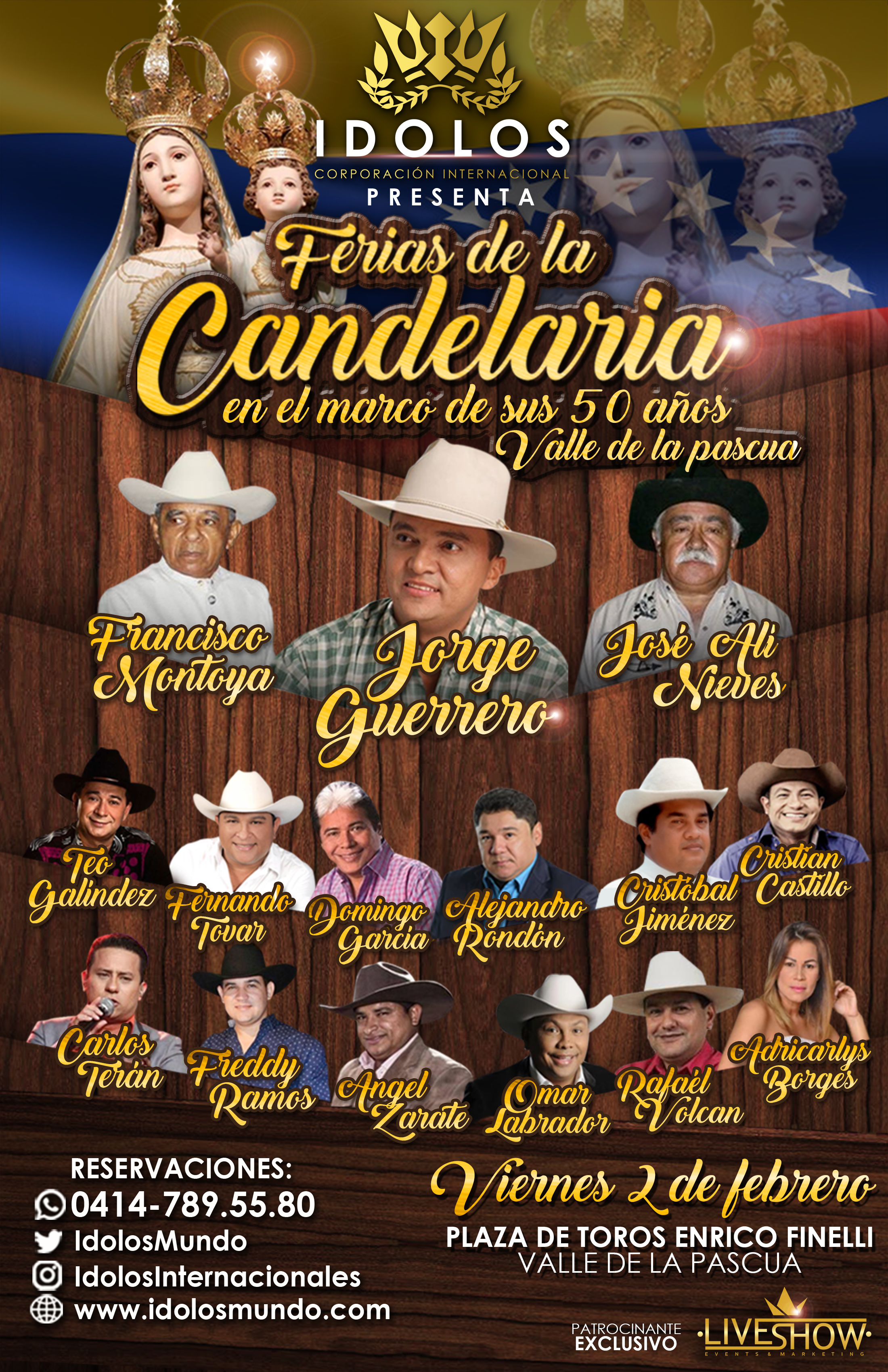 [:es]El «Guerrero del Folklore» celebra sus 30 años de vida artistica en Ferias de la Candelaria[:]