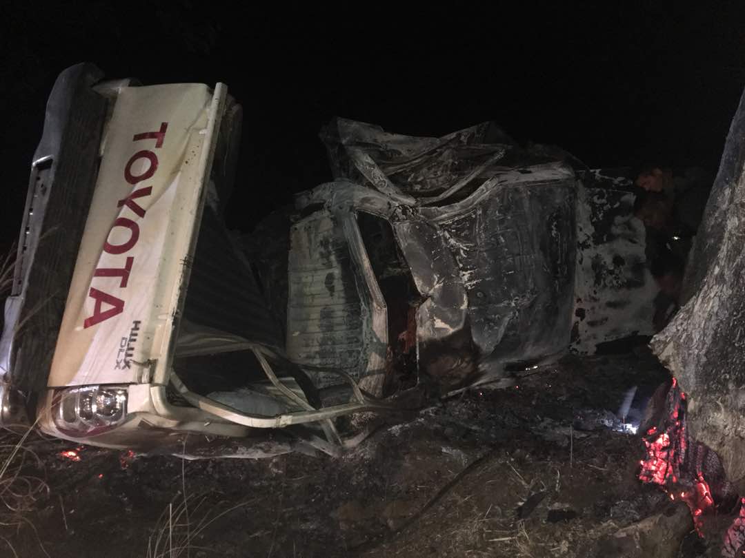 [:es]Funcionario del Cicpc murió calcinado en accidente de transito[:]