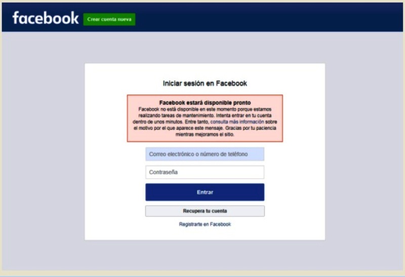 Caída global de Facebook e Instagram evita acceso a las plataformas