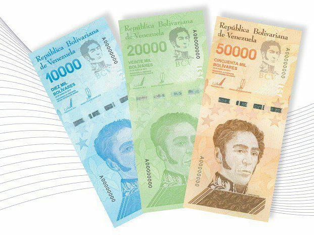 Incorporan billetes de Bs. 10.000, Bs. 20.000 y Bs. 50.000 al cono monetario venezolano