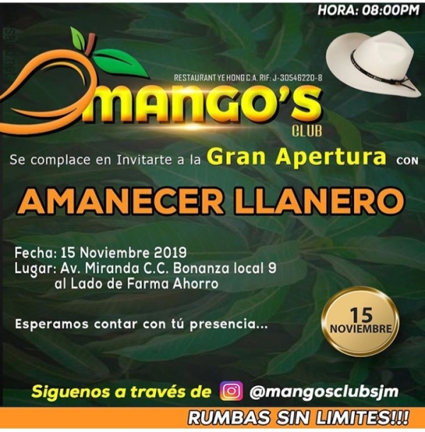 [:es]Mango’s Club abre sus puertas en San Juan de los Morros[:]