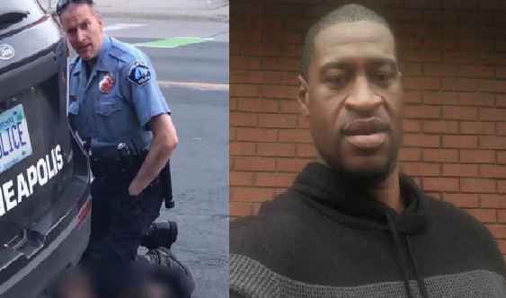 George Floyd y Derek Chauvin