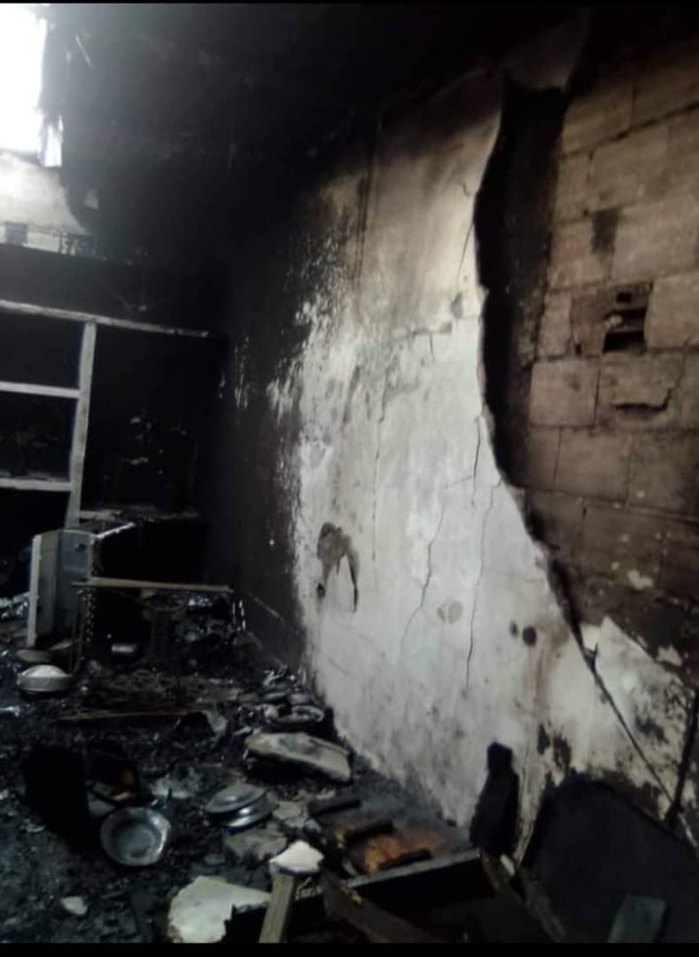 La vivienda quedó totalmente destrozada.