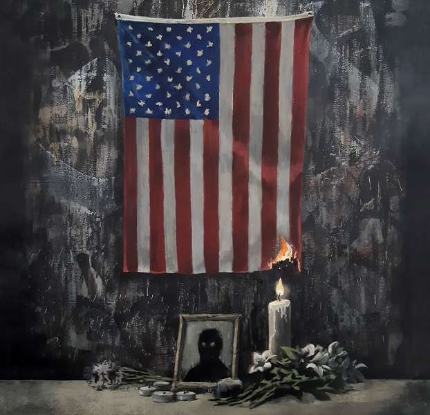 Imagen hecha por BANKSY, homenajeando a George Floyd
