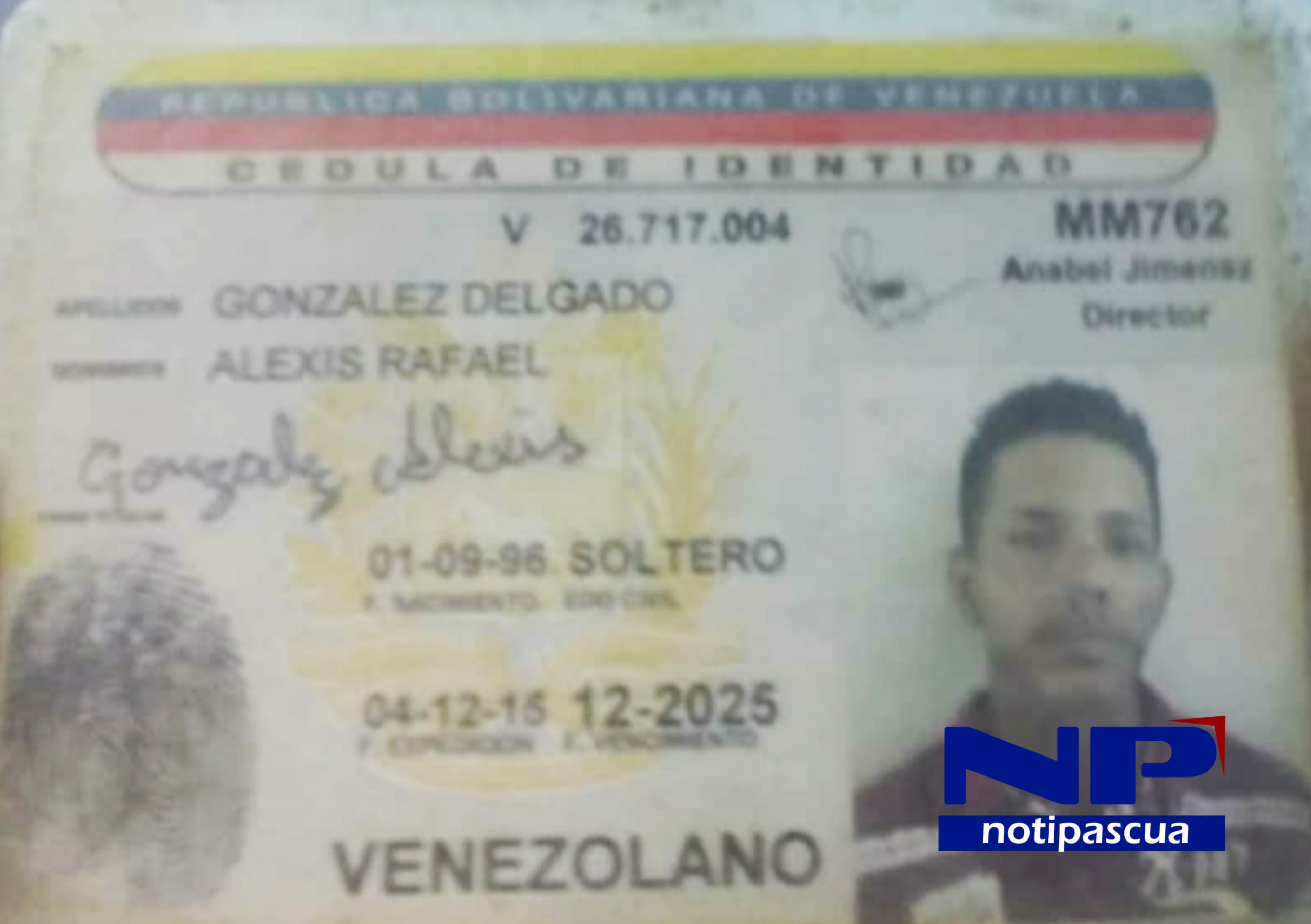 Alexis Rafael Gonzalez Delgado