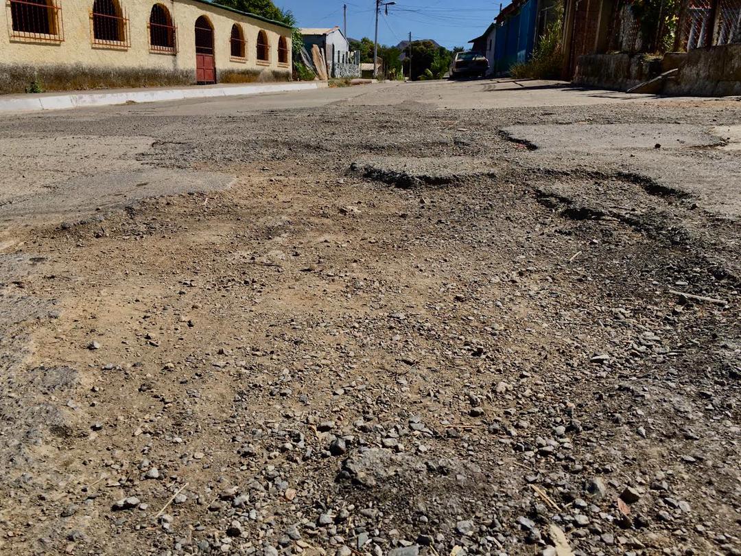 La vialidad está en pésimo estado 