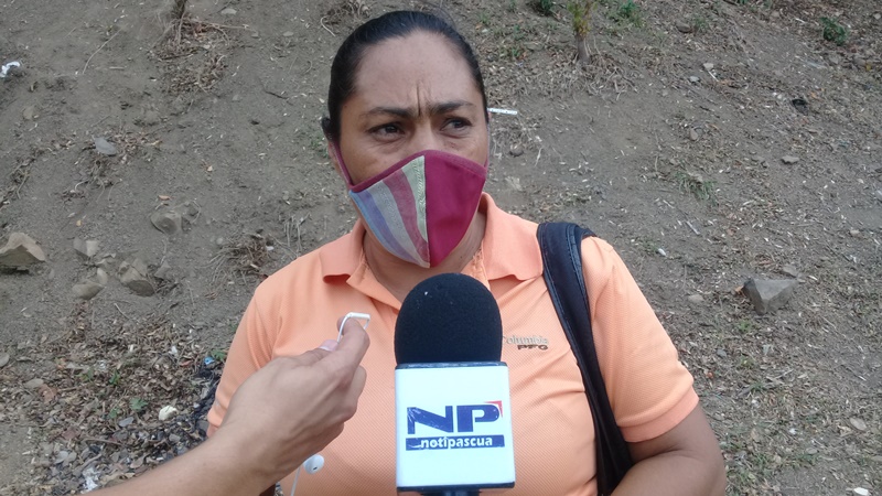 Diana Arias, habitante de Cujicito, en San Juan de los Morros.