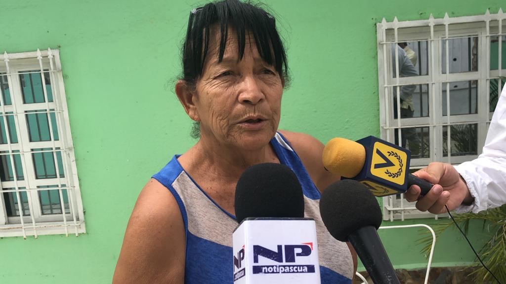 Luz María Pérez, habitante de la calle Caicara, sector El Mahomo, de San Juan.