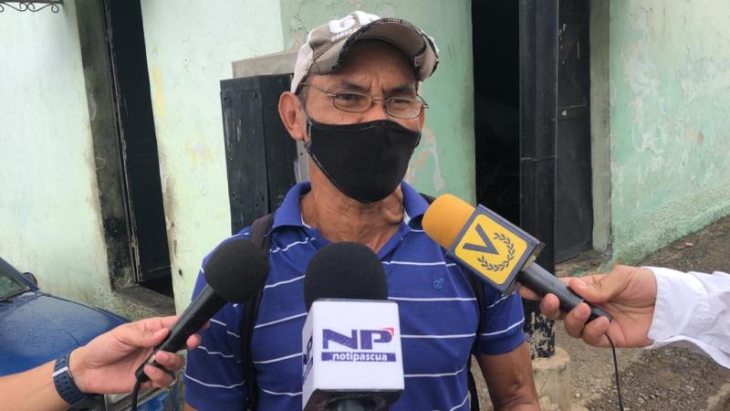 Marcial Dimas, vecino de la comunidad San José, en San Juan de los Morros.