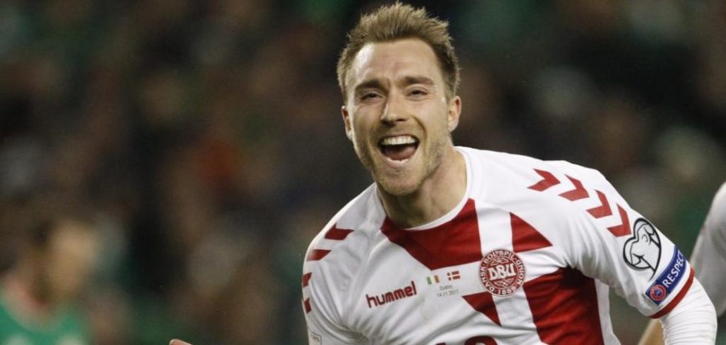 Christian Eriksen jugador de Dinamarca