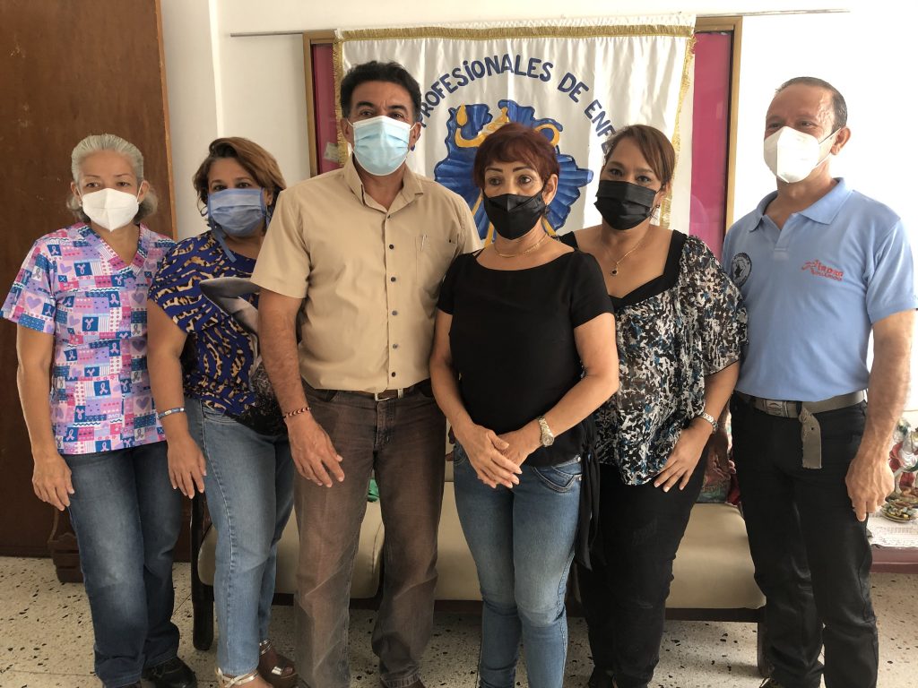 Miembros de la directiva del Colegio de Enfermería en Guárico.