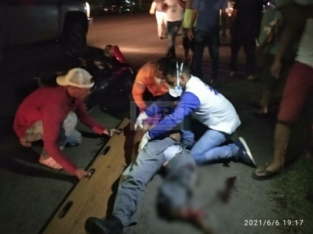 El hombre fue atendido por Protección Civil.