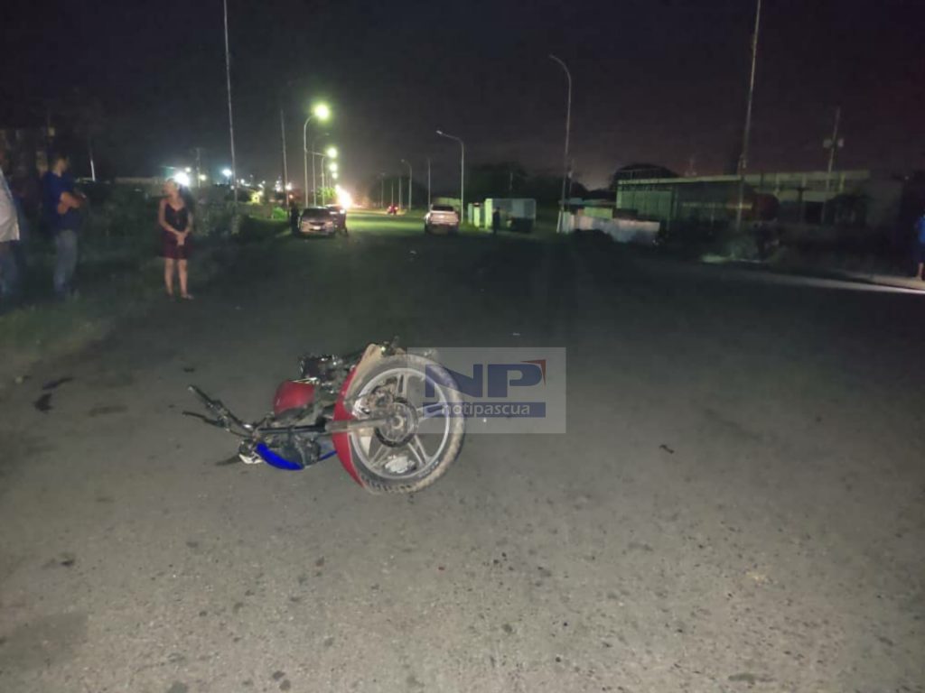 El accidente ocurrió en la Avenida Las Industrias de Valle de la Pascua.