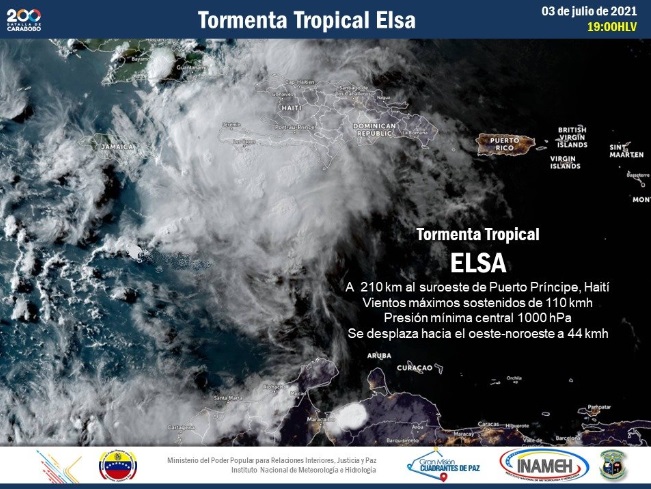 [:es]INAMEH: Elsa no representa riesgo para Venezuela[:]