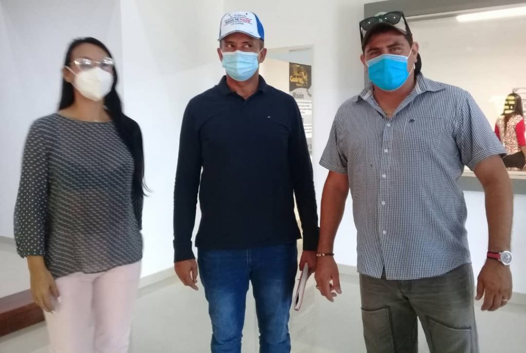 Maryelvis León, Coordinadora General; Héctor Vásquez, Director General y Marcos Calle, Director del MPPAT Guárico y Coordinador de Ganadería en la Exposición 2021