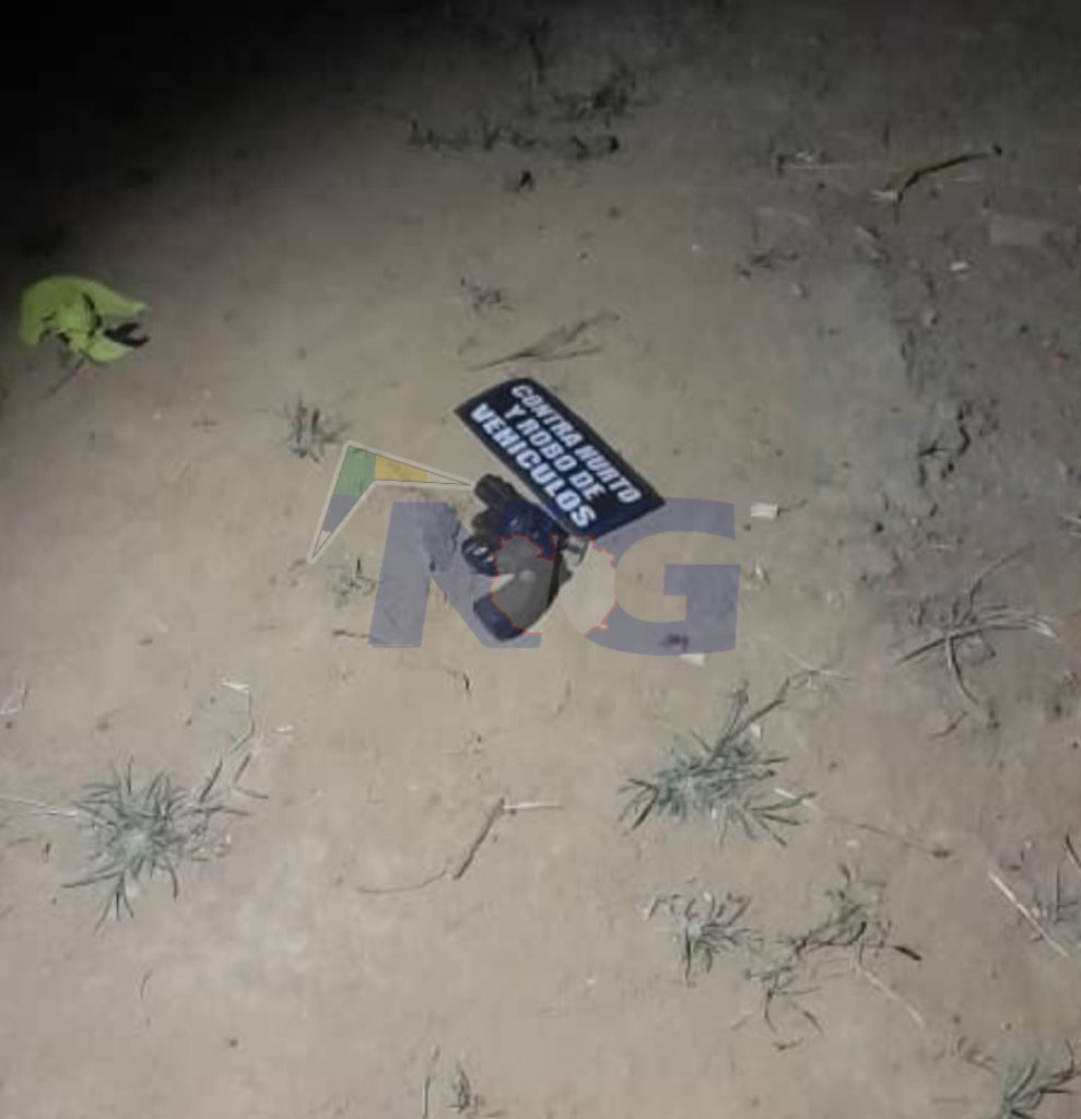 Arma de fuego colectada en el lugar