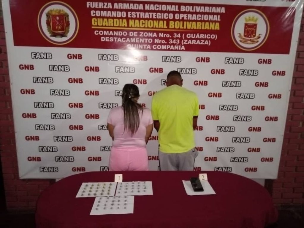 Dos traficantes de droga fueron capturados en Zaraza. 