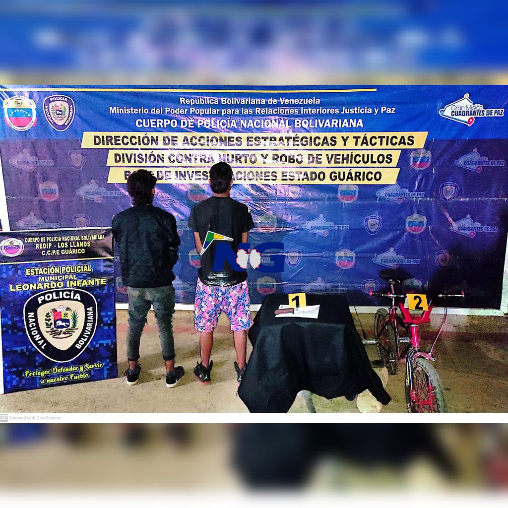 Dos hombres capturados por la PNB.